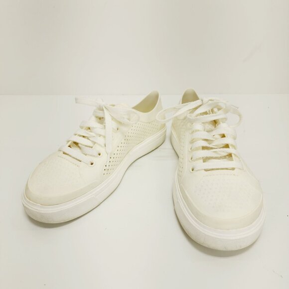 CROCS Citilane Roka Mens Size 8 M Ivory Lace Up Perforated Sneakers Shoes - Picture 5 of 14